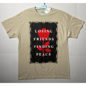 Popular Poison Rue21 Losing Friends Rose Tee Size Large
